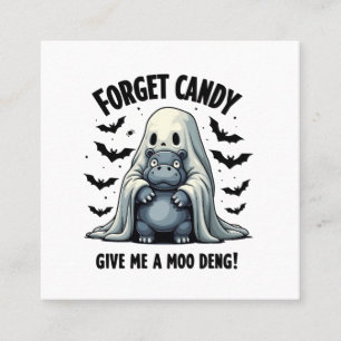 忘れ与えCandy Meモー Deng Halloween幽霊 スクエア名刺