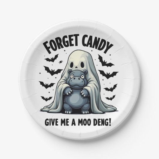 忘れ与えCandy Meモー Deng Halloween幽霊 ペーパープレート (正面)