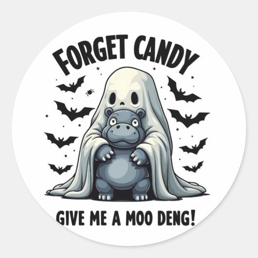 忘れ与えCandy Meモー Deng Halloween幽霊 ラウンドシール (正面)