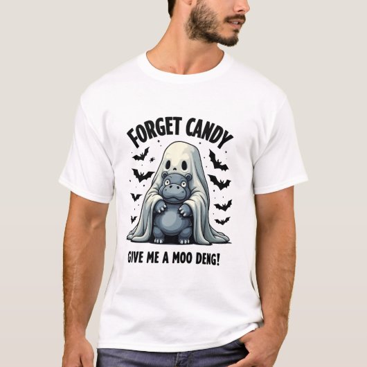 忘れ与えCandy Meモー Deng Halloween幽霊 Tシャツ (正面)
