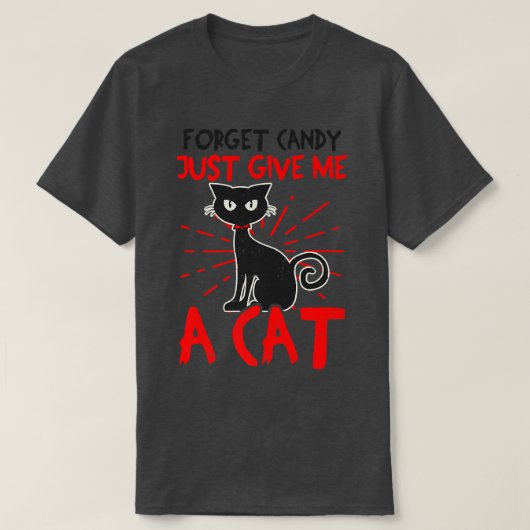 忘れ与えCandy Me A猫のデザインHalloween Cat281 Tシャツ (デザイン正面)