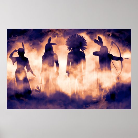 忘れ先住民のアメリカの戦士たち ポスター (正面)