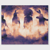 忘れ先住民のアメリカの戦士たち ラッピングペーパー (フラット)