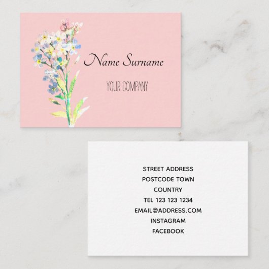 忘れ名刺ではない 名刺 (正面/裏面)