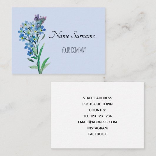 忘れ名刺ではない 名刺 (正面/裏面)