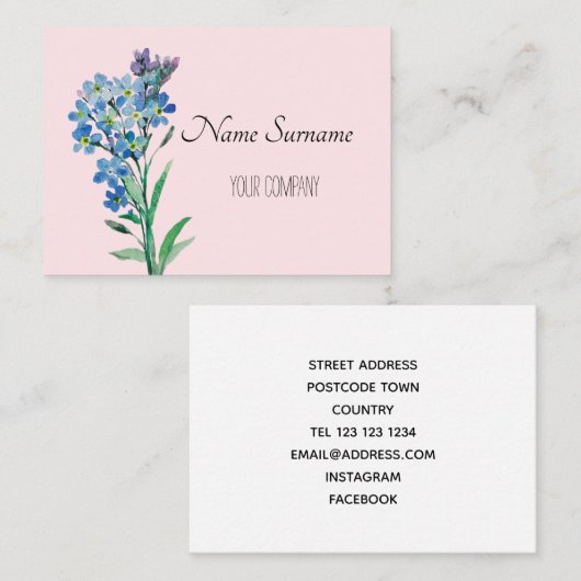 忘れ名刺ではない 名刺 (正面/裏面)