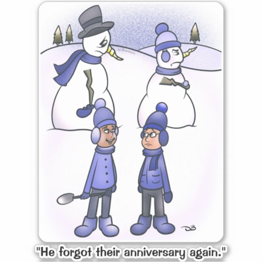 忘れ周年記念ステッカー シール (正面)