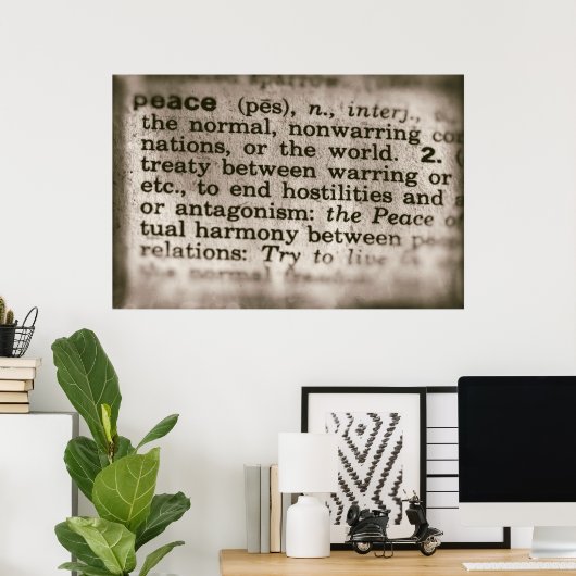 忘れ意味 – 平和 ポスター (ホームオフィス)