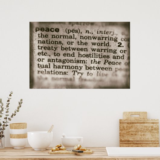 忘れ意味 – 平和 ポスター (キッチン)