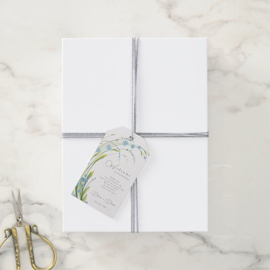 忘れ歓迎結婚の ギフトタグ (より糸付き)