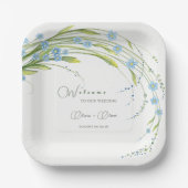 忘れ歓迎結婚の ペーパープレート (正面)