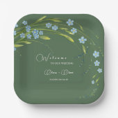 忘れ歓迎結婚の ペーパープレート (正面)