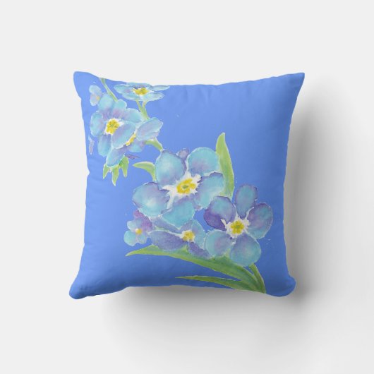 忘れ水の色の花の庭 クッション (裏面)