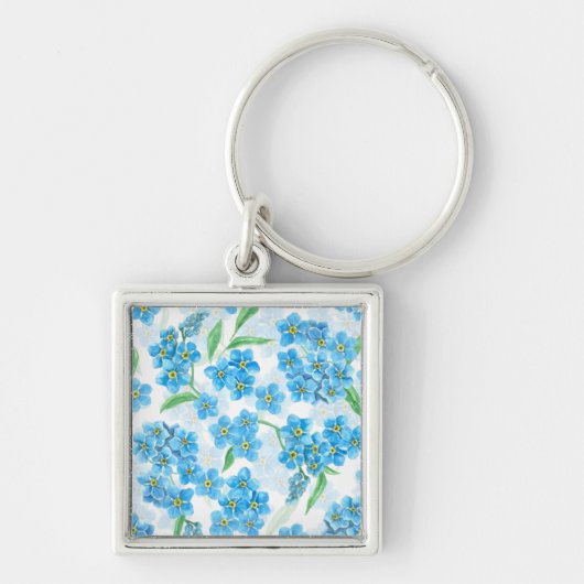 忘れ水の色の花 キーホルダー (正面)