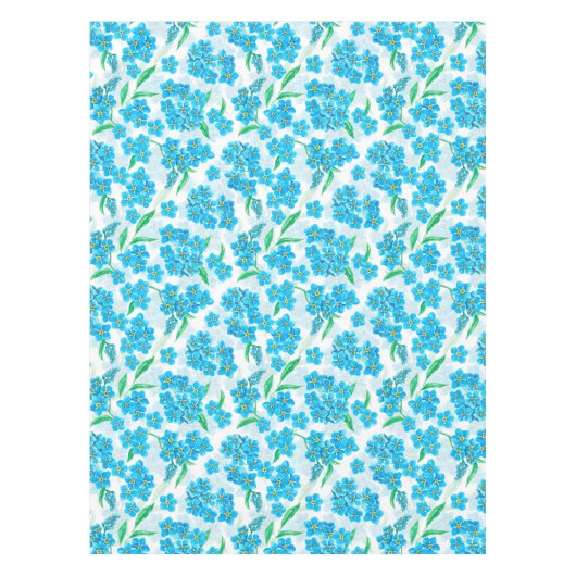 忘れ水の色の花 テーブルクロス (正面)