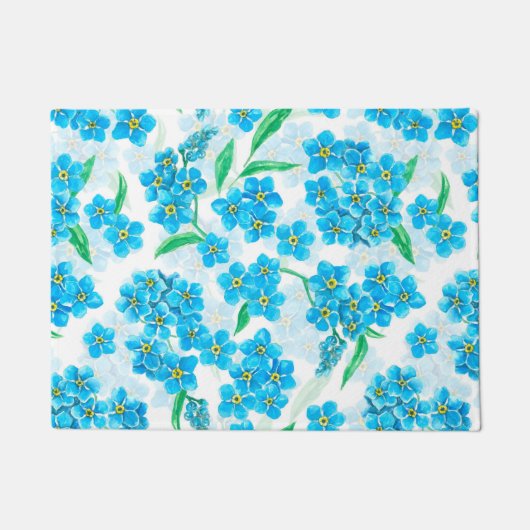 忘れ水の色の花 ドアマット (正面)