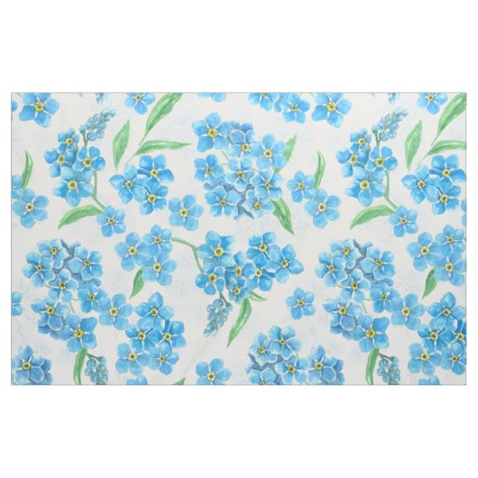 忘れ水の色の花 ファブリック (ファットクウォーター)