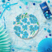 忘れ水の色の花 ペーパープレート (パーティー)