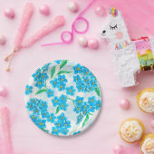 忘れ水の色の花 ペーパープレート (パーティー)