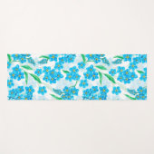 忘れ水の色の花 ヨガマット (正面(横))