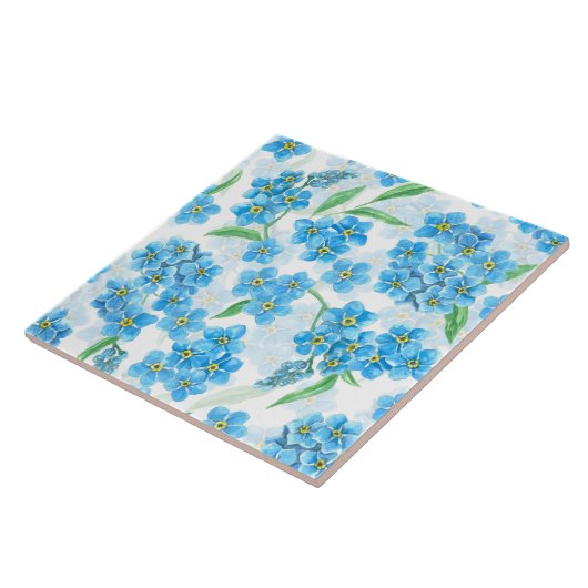 忘れ水色の花 タイル (側面)