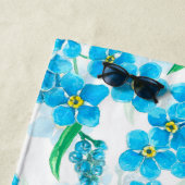 忘れ水色の花 ビーチタオル (インサイチュ)