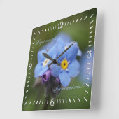 忘れ永遠に  スクエア壁時計 (傾斜)