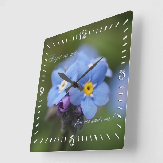 忘れ永遠に  スクエア壁時計 (傾斜)