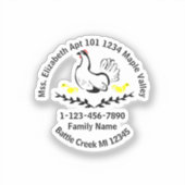 忘れ深い母失った女連絡の情報が シール (正面)