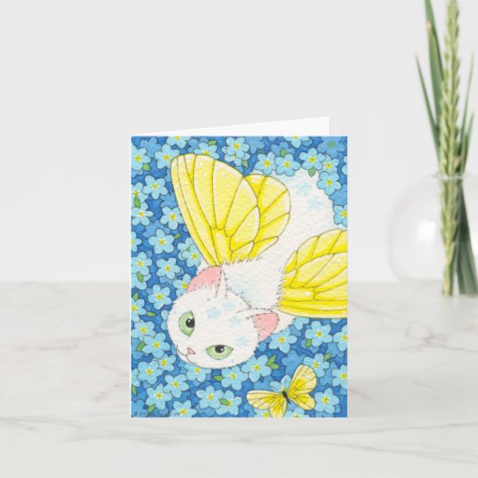 忘れ猫の妖精のNotecard Moussart カード (正面)