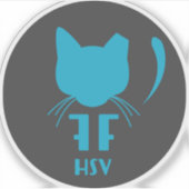 忘れ猫科の動物Huntsvilleロゴスタンプ シール (正面)