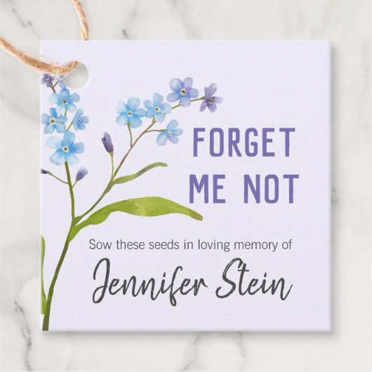 忘れ生種葬儀の記念碑ではない フェイバータグ (正面)