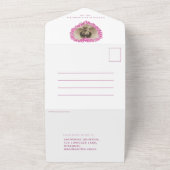 忘れ生薄紅色の葬儀お祝い オールインワン招待状 (外側)
