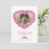 忘れ生薄紅色の葬儀お祝い 招待状 (スタンド正面)