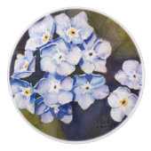 忘れ目鼻花飾り陶製ノブ セラミックノブ (正面)