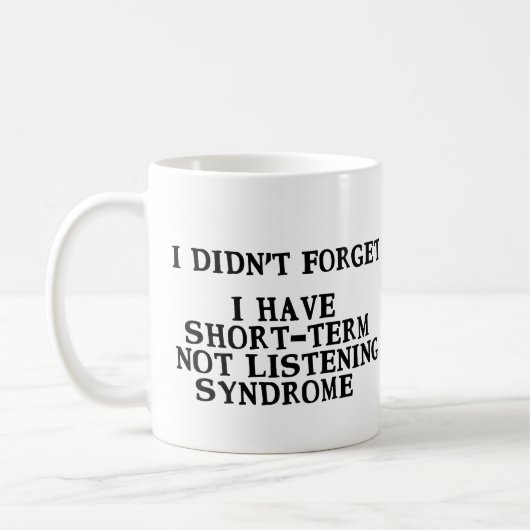 ...忘れ短期聞Not症候群Mag コーヒーマグカップ (左)