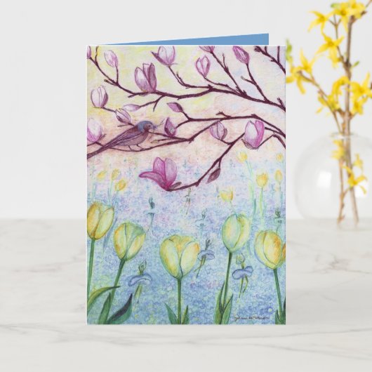 忘れ私ないダンス カード (黄色い花)