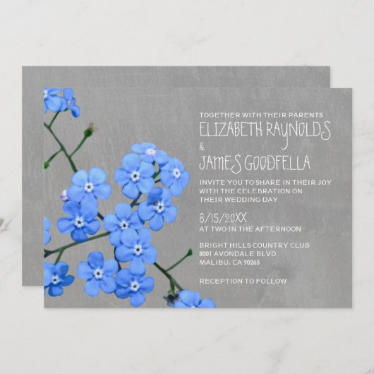 忘れ私ない結婚式招待状 招待状 (正面/裏面)