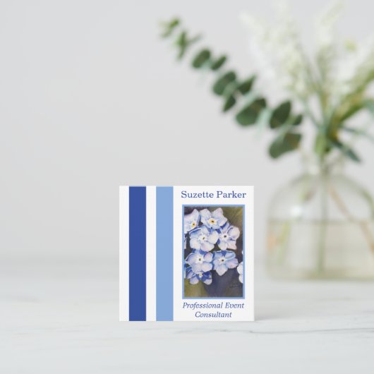 忘れ私ない花のイベントプランナー スクエア名刺 (スタンド正面)