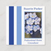 忘れ私ない花のイベントプランナー スクエア名刺 (正面)