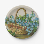 忘れ私ない花のピクニック紙皿 ペーパープレート (正面)