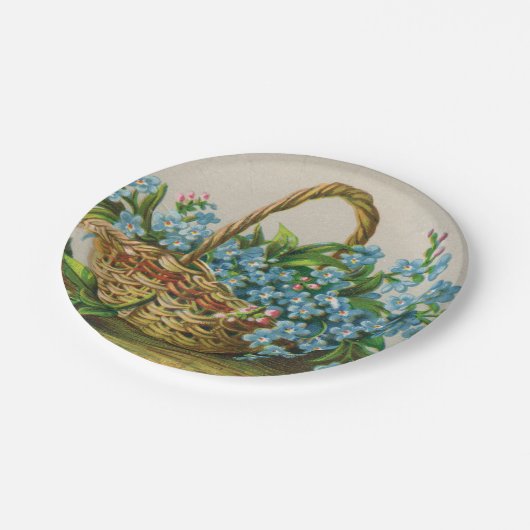 忘れ私ない花のピクニック紙皿 ペーパープレート (アングル)