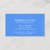 忘れ私ない農場の植物の製造者の名刺 名刺 (裏面)