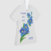 「忘れ私はない」花の引用文カスタム日付 オーナメント (正面)