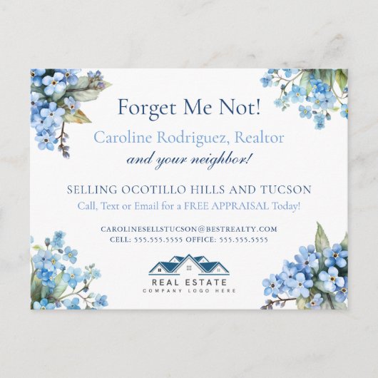 忘れ私はエスティ実在ハガキの春ポップ・アートの者 ポストカード (正面)