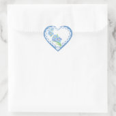 忘れ私はカスタム水の色の庭の花を聞く ハートシール (バッグ)