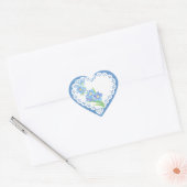 忘れ私はカスタム水の色の庭の花を聞く ハートシール (封筒)