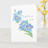 忘れ私はカスタム水の色の庭の花 カード (黄色い花)