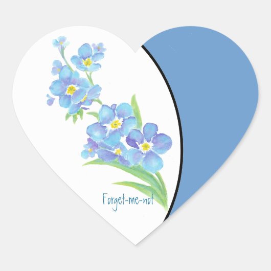 忘れ私はカスタム水の色の庭の花 ハートシール (正面)