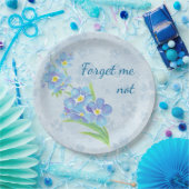忘れ私はカスタム水の色の庭の花 ペーパープレート (パーティー)